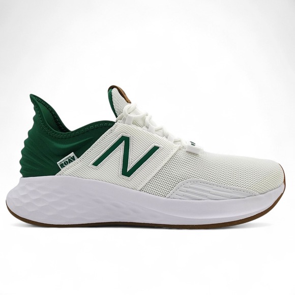 New Balance Fresh Foam ROAV Running Shoes Mens Size 9.5 White Green MROAVWG1 NEW